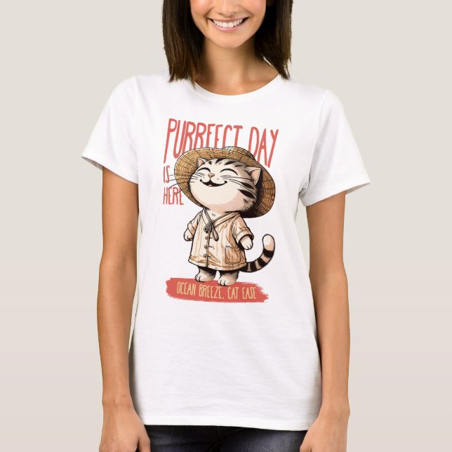 Camiseta Día perfecto verano Bliss Tee - Cat Comfort Ocean (Anverso)