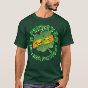 Camiseta Día personalizado de shamrock en St Patrick