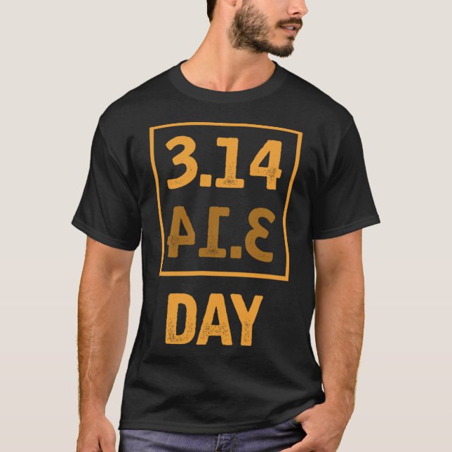Camiseta Día Pi - 3,14 = Coincidencia de Pie Byckwards (Anverso)