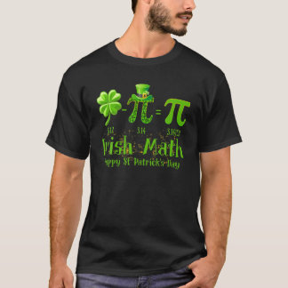 Camiseta Día Pi Matemáticas Irlandesas Shamrock St Patrick'