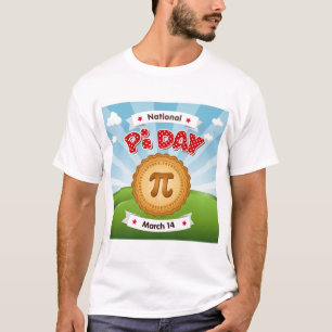 Camiseta Día Pi Negrita y Colorido