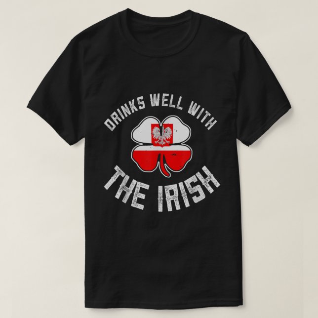 Camiseta Día polaco de los St Patricks bebe bien con pola i (Diseño del anverso)