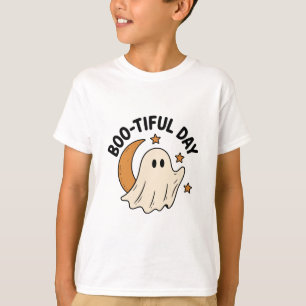 Camiseta Día Precioso Fantasma Lindo Luna Creciente Hallowe