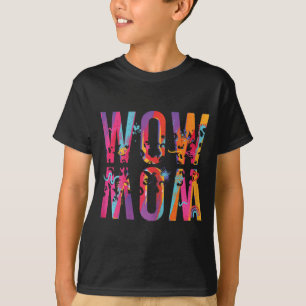 Camiseta Día Que Mamá Es Guau Al Revés Del Arte Mamá