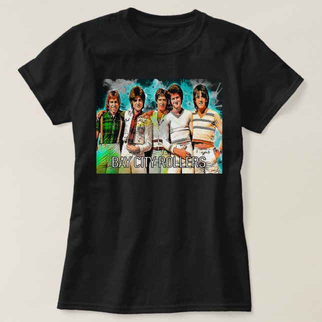 Camiseta Día Regalos Banda Bay City Rollers Música Regalos  (Diseño del anverso)