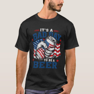 Camiseta Día Retro 4 De Julio Mal Día Para Ser Una Cerveza