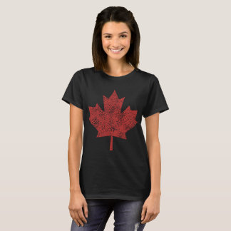 Camiseta Día rojo de Canadá de la hoja de arce de la