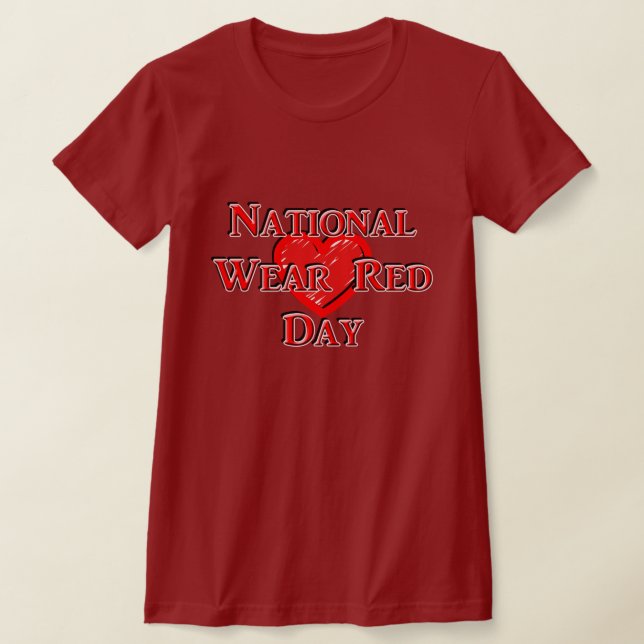 Camiseta Día rojo del uso nacional (Distribución)