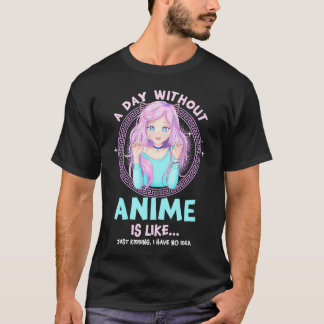 Camiseta Día sin el Chica anime Kawaii Otaku Arte japonés C