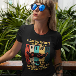 Camiseta Día sin juegos retro - Divertido juego de video