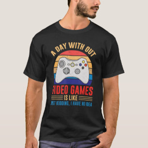Camiseta Día sin videojuegos Chiste Joystick Casual