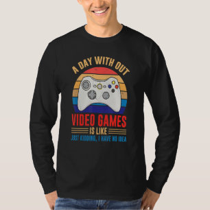 Camiseta Día sin videojuegos Chiste Joystick Casual