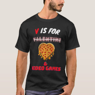 Camiseta Día V es para Pizza y Amantes de Videojuegos Chico