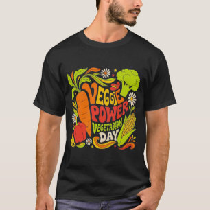 Camiseta Día Vegetariano del Poder de las Verduras Ret