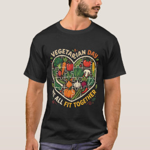 Camiseta Día Vegetariano Veggie Club Come Más Plantas Retro