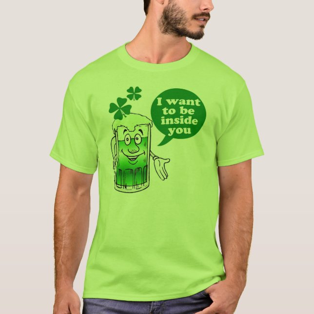 Camiseta Día verde divertido de la cerveza (Anverso)