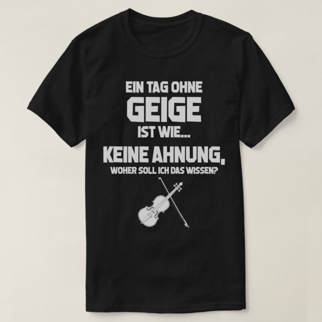 Camiseta Día Violinista sin violín Imposible plan de violín (Diseño del anverso)