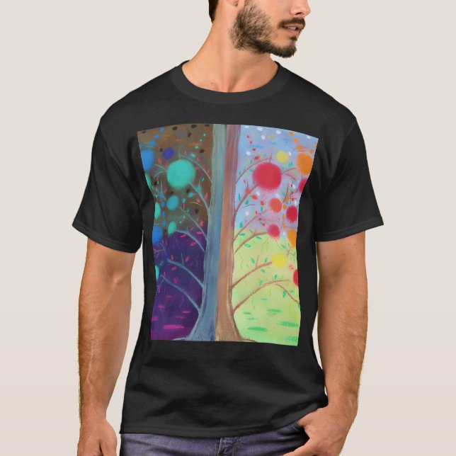 Camiseta Día Y Noche - Árbol de dualidad (Anverso)