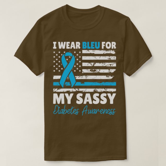 Camiseta Diabetes Awareness In November We Wear Blue For My (Diseño del anverso)