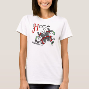 Camiseta Diabetes de la mariposa del vitral