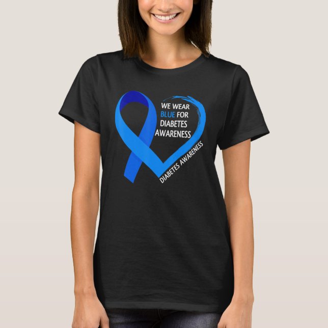 Camiseta Diabetes Día T1D T2D Usamos Azul Para La Diabetes  (Anverso)