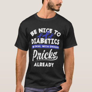 Camiseta Diabetes Diabéticos Diabéticos Tipo 1 Diabetes T1d