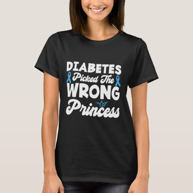 Camiseta Diabetes divertidos de los chicas cogieron a la pr (Anverso)