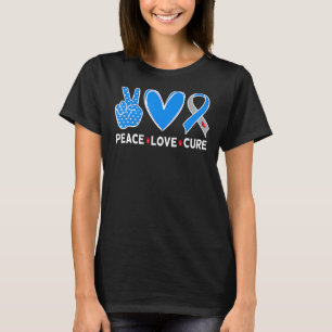 Camiseta Diabetes Guerrero Conciencia de la Paz Azul Cura d