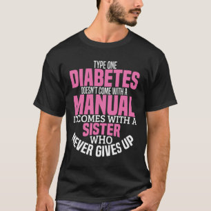 Camiseta Diabetes Hermana Tipo 1 T1D Sensibilización Diabét