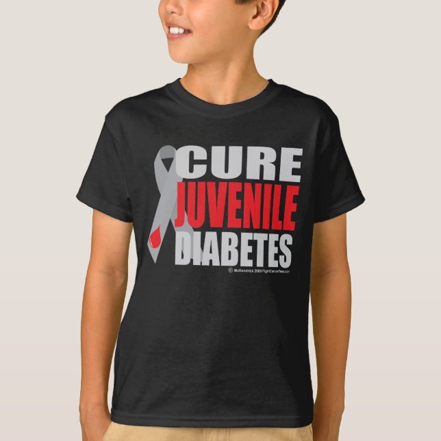 Camiseta Diabetes juvenil de la curación (Anverso)