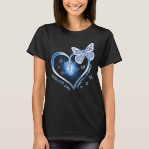 Camiseta diabetes mariposa del corazón