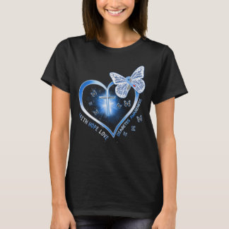 Camiseta diabetes mariposa del corazón