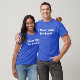 Camiseta Diabetes que llevo azul para Sarah