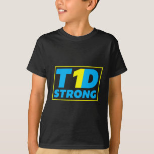 Camiseta Diabetes Tipo 1 Conciencia fuerte