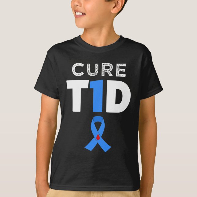 Camiseta Diabetes tipo 1 de cura: esperanza de concienciaci (Anverso)