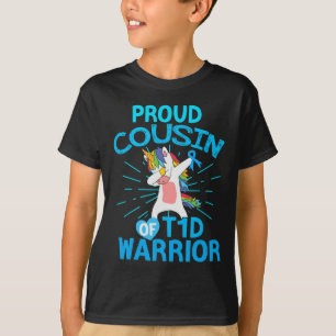 Camiseta Diabetes tipo 1 Diabetes Unicornio Orgulloso Primo