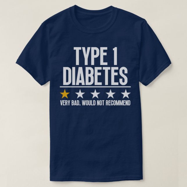 Camiseta Diabetes tipo 1 divertida 2 (Diseño del anverso)