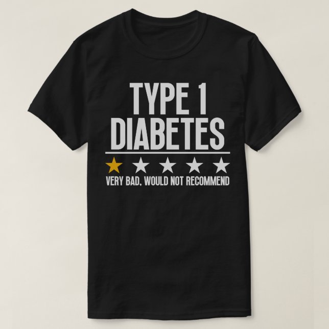 Camiseta Diabetes tipo 1 divertida 2 (Diseño del anverso)