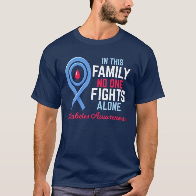 Camiseta Diabetes Tipo 1 Sensibilización Familia Apoyo Diab (Anverso)