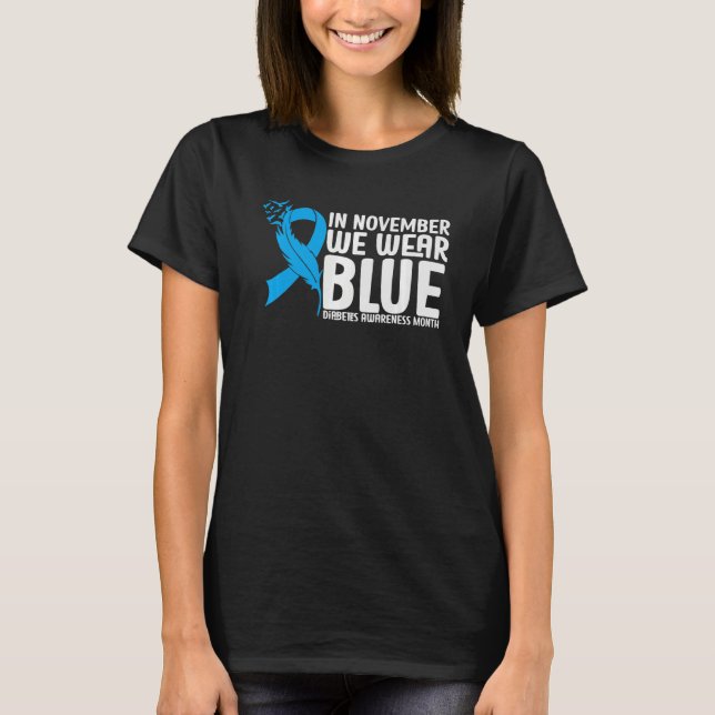 Camiseta diabetes tipo 1 T1D Vestimos Diabetes azules Conci (Anverso)