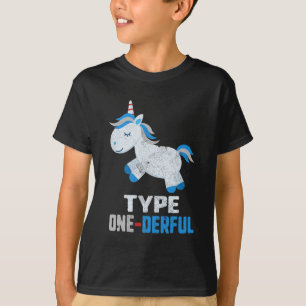 Camiseta Diabetes Tipo Uno Derful T1 Conciencia Unicornio A