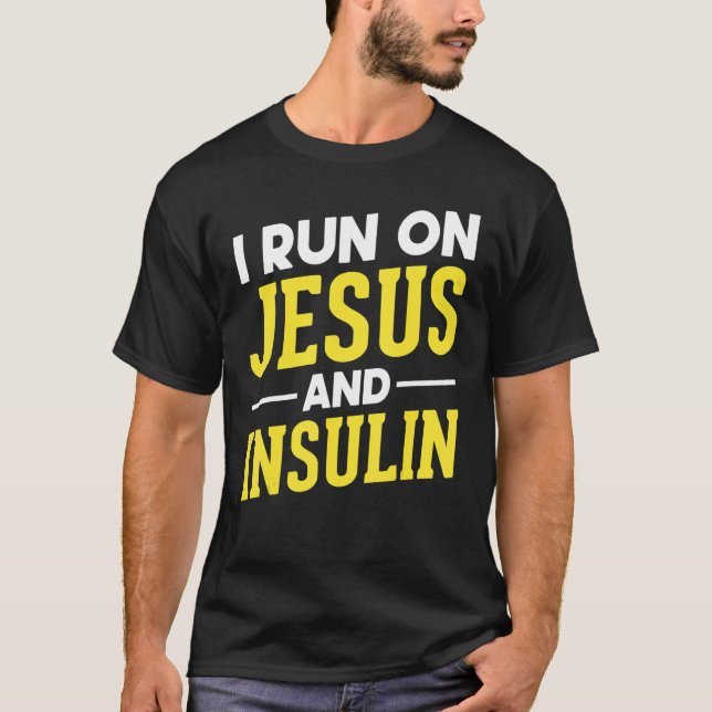 Camiseta Diabetic Christian Insulin Jesus   Diabetes Awaren (Anverso)