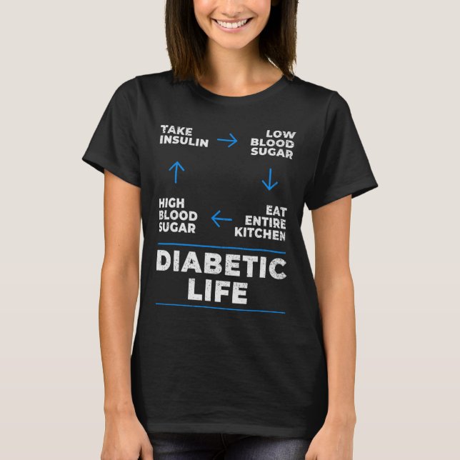 Camiseta Diabetic Life Cycle Fun Diabetes Sensibilización s (Anverso)