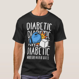 Camiseta Diabetic Warrior Never Quits