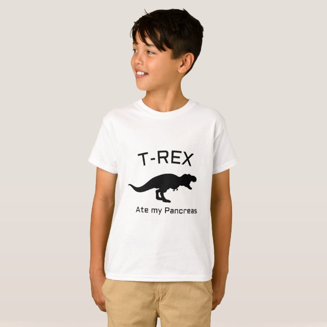 Camiseta Diabético divertido de T-Rex de la diabetes (Anverso completo)