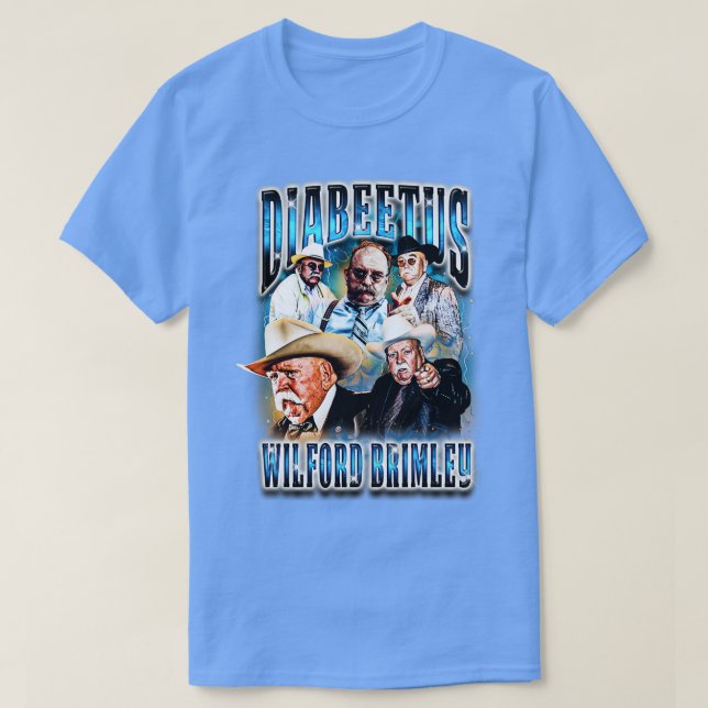 Camiseta Diabetus Wilford Brimley hip hop de los años 90 (Diseño del anverso)