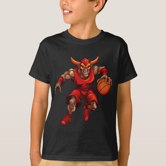 Camiseta Diablo de baloncesto (Anverso)
