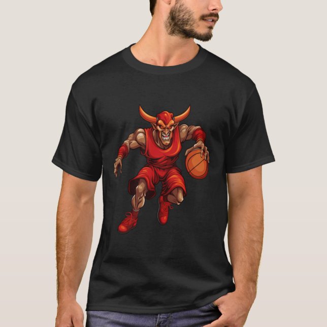 Camiseta Diablo de baloncesto (Anverso)