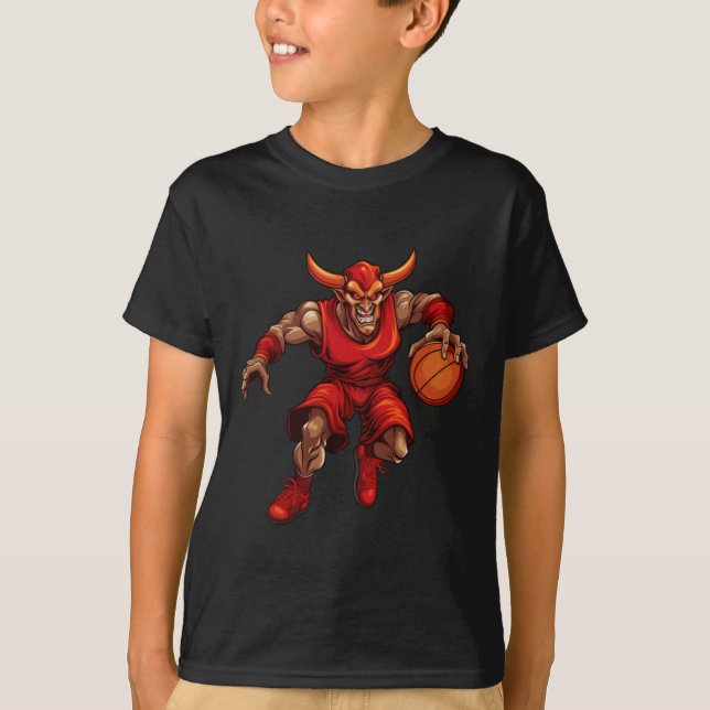 Camiseta Diablo de baloncesto (Anverso)