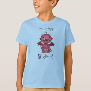 Camiseta diablo lindo del muchacho
